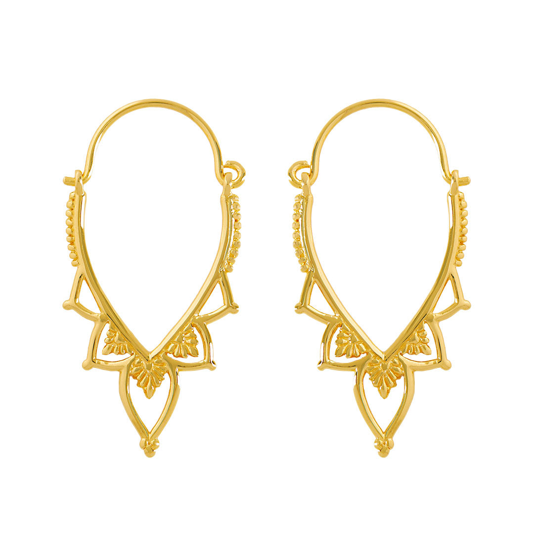 Love Lace Hoops Gold