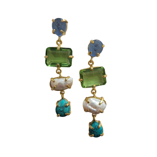 Earring // Statement Gem // Blue