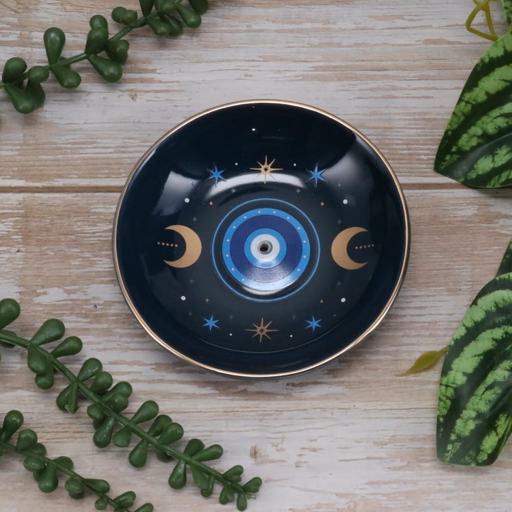 Incense Holder // Blue All Seeing Eye Print