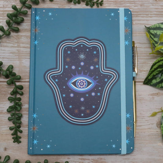 Notebook // Hand of Hamsa w/Crystal Pen