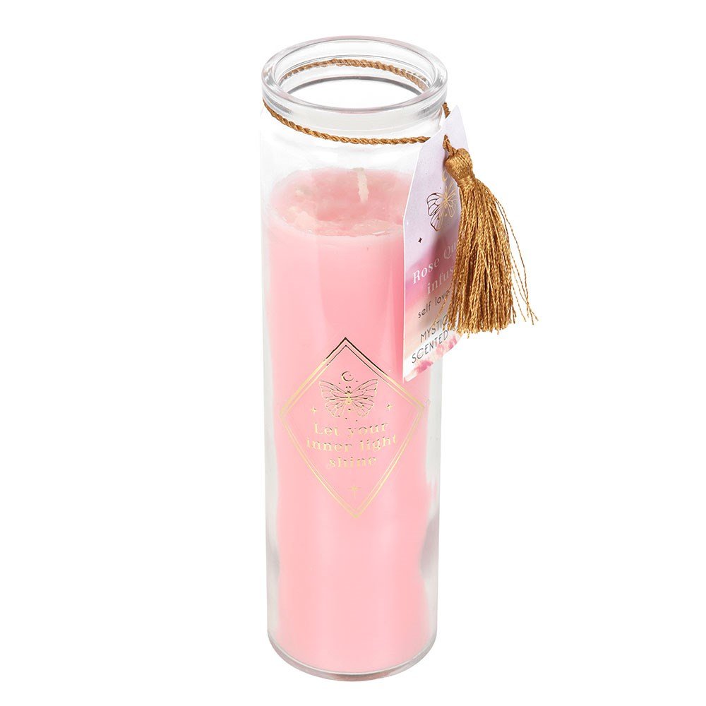 Candle // Mystic Rose with Rose Quartz Crystals
