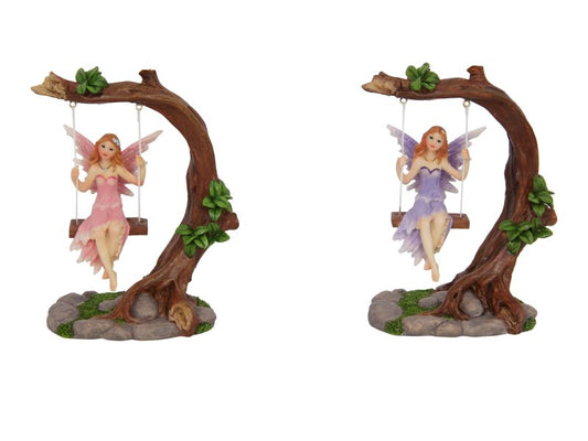 Faery // Fairy on Tree Swing // 2 Asstd // 14cm