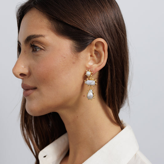 Earring // Natural Freshwater Pearl Statement