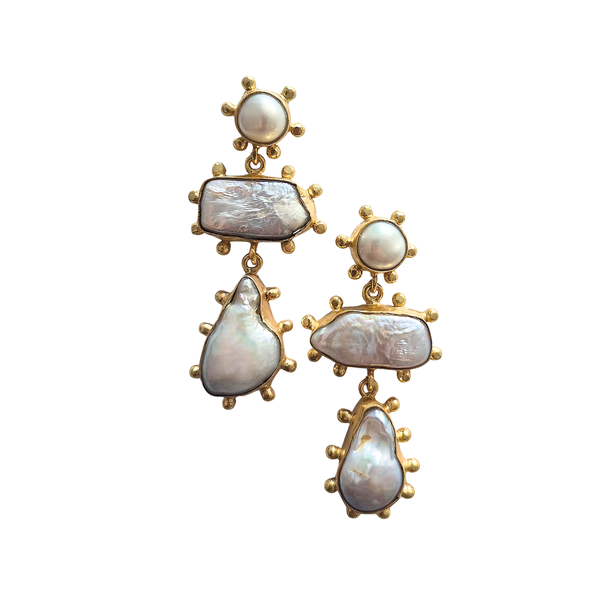 Earring // Natural Freshwater Pearl Statement