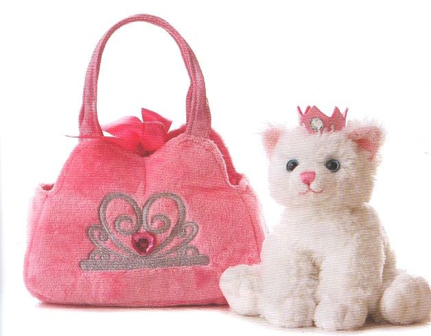 Faery //  Princess Cat in Pink Crown Bag