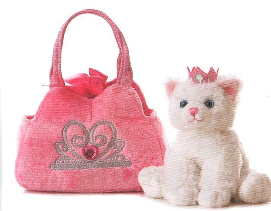 Faery //  Princess Cat in Pink Crown Bag