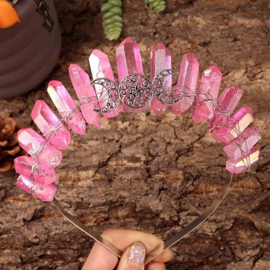 Faery // Crystal Crown // Pink Aura Quartz