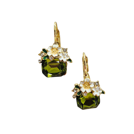 Earring // Statement Gem // Green