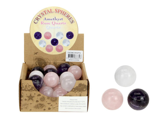 Sphere // Assorted Crystal // 25mm