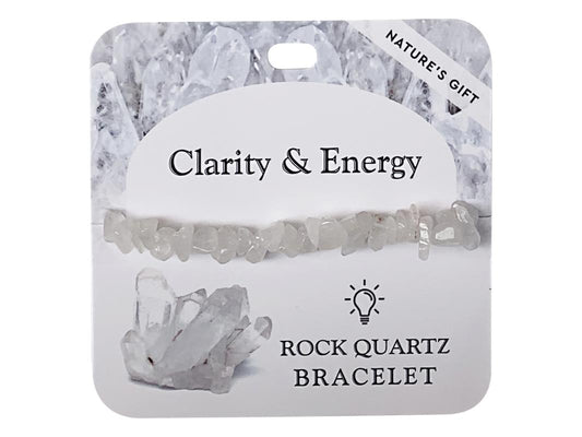 Crystal // Wellness Gemstone Bracelet // Rock Quartz