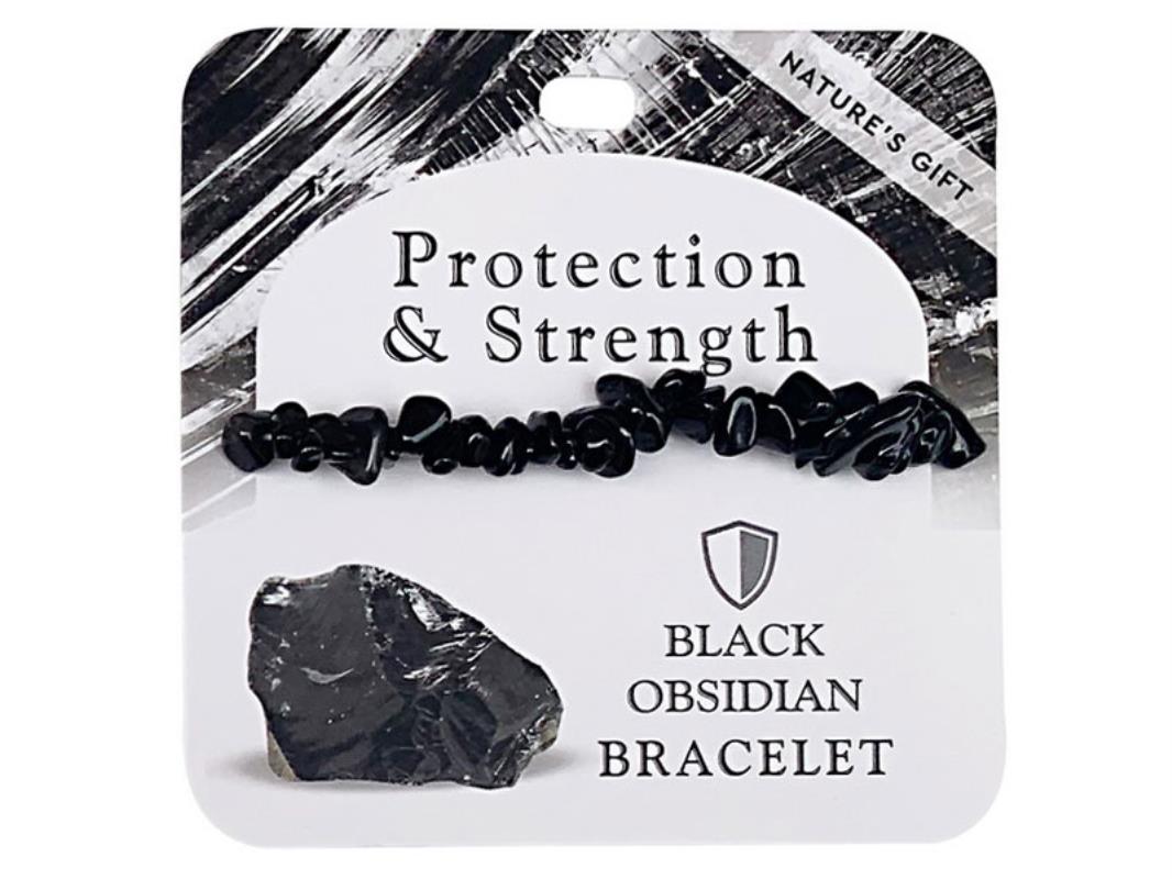 Crystal // Wellness Gemstone Bracelet // Black Obsidian
