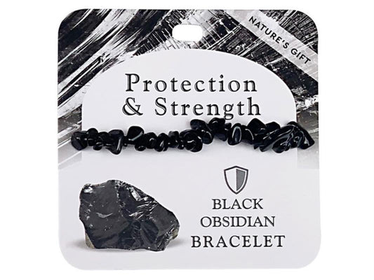 Crystal // Wellness Gemstone Bracelet // Black Obsidian