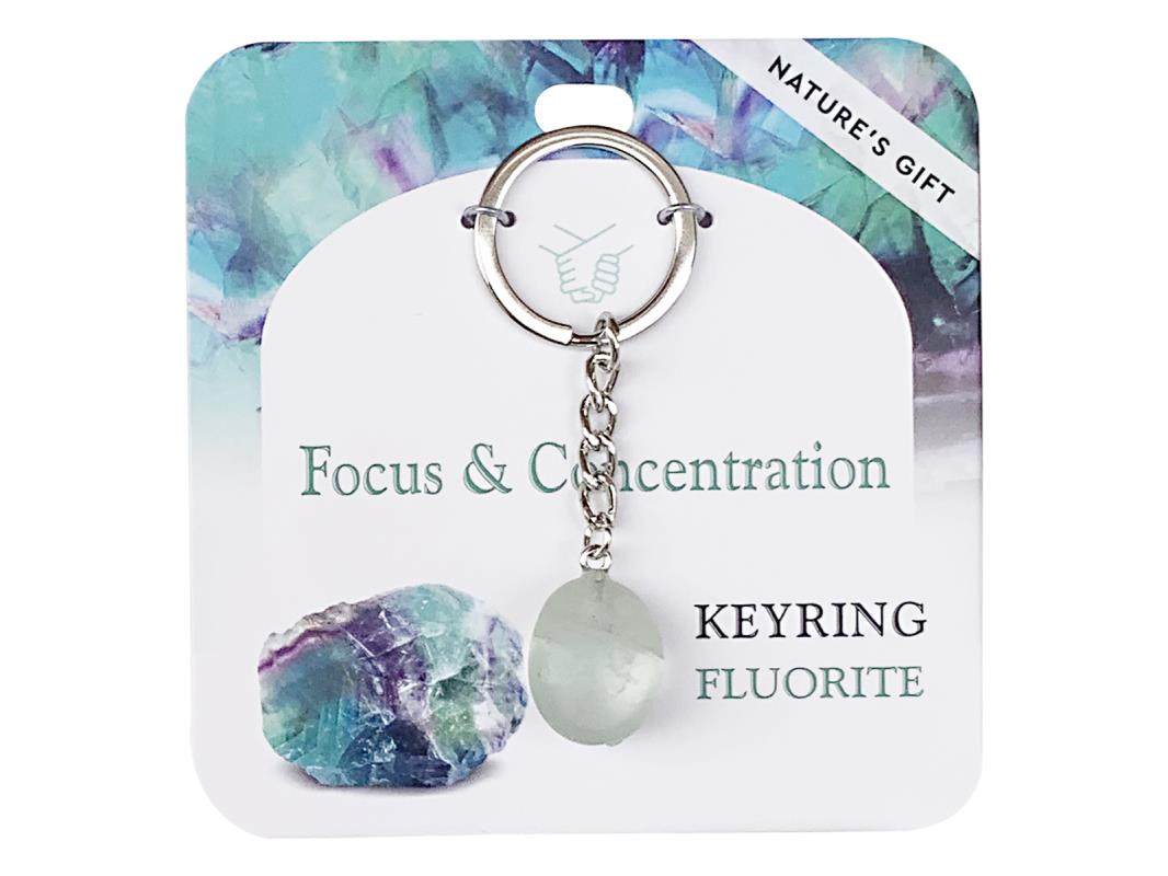 Crystal // Wellness Gemstone Keyring // Fluorite