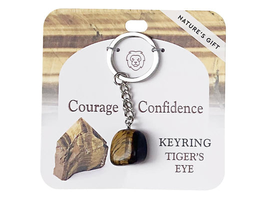 Crystal // Wellness Gemstone Keyring // Tiger Eye