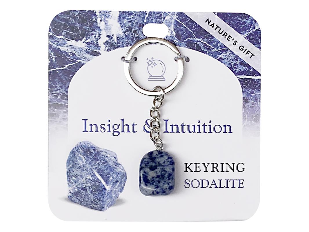 Crystal // Wellness Gemstone Keyring // Sodalite