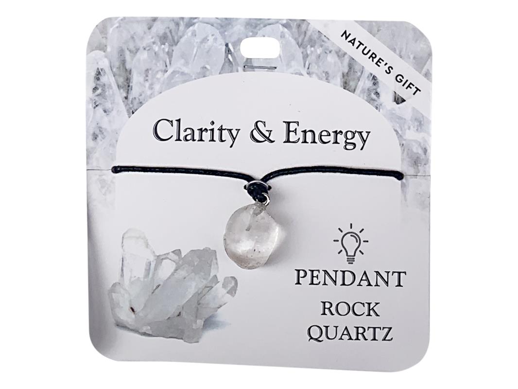 Crystal // Wellness Gemstone Pendant // Rock Quartz