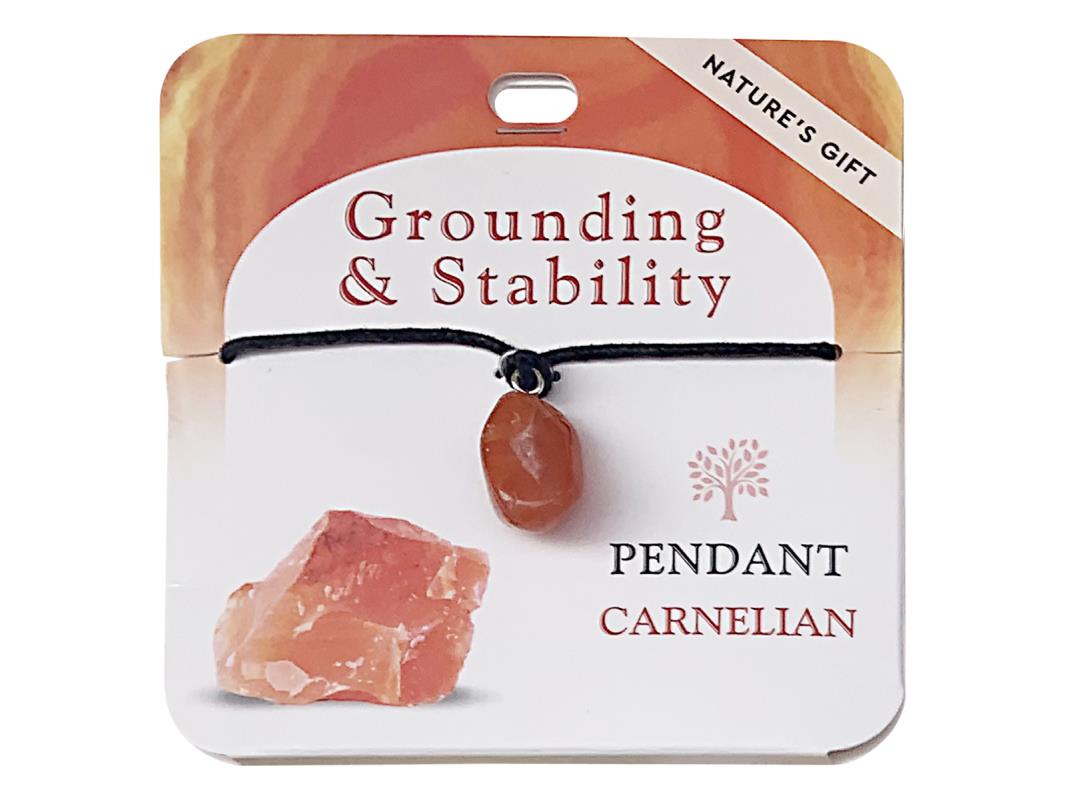 Crystal // Wellness Gemstone Pendant // Carnelian