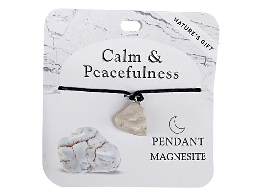 Crystal // Wellness Gemstone Pendant // Magnesite