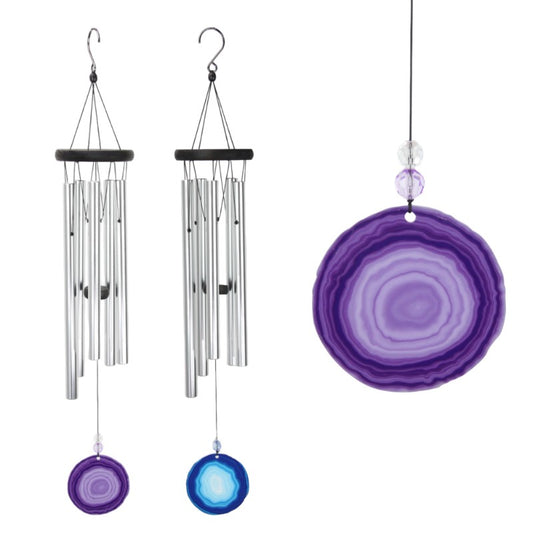 Wind Chime // Silver with Geode Design