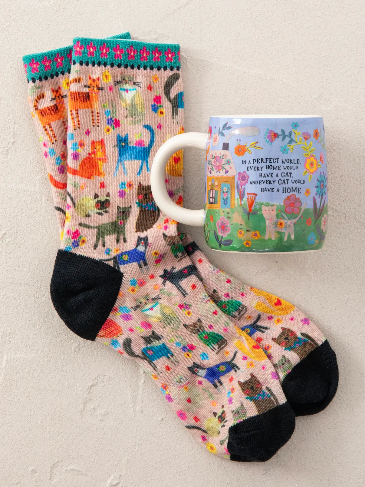 Mug & Sock Set // Every Cat Has A Home