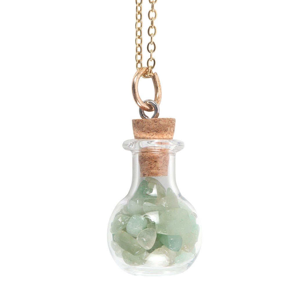 Necklace // Green Witch Aventurine Potion Bottle