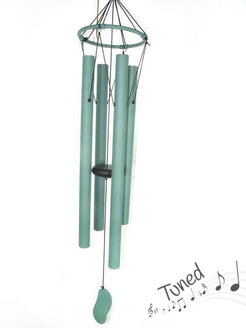 Wind Chime // Green Harmonious 4 Tube // 84cm