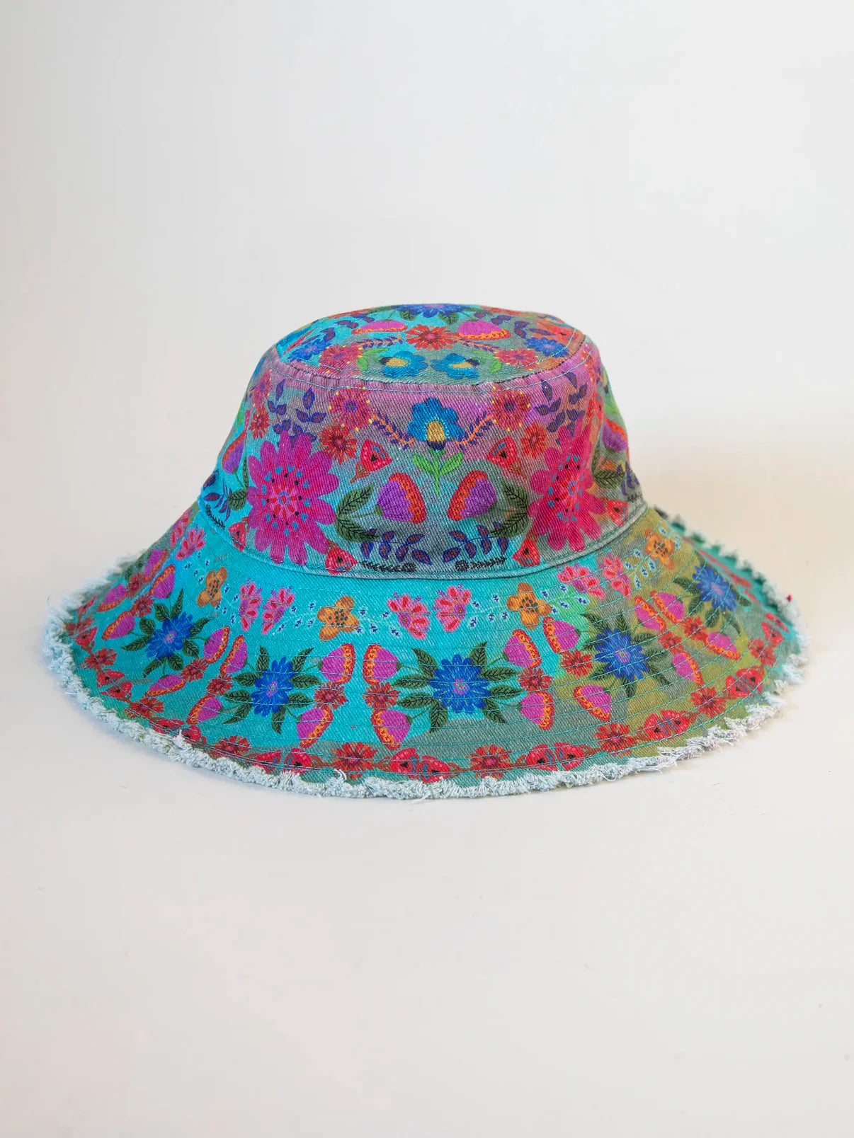 Sandy Days Bucket Hat // Teal Folk Flower