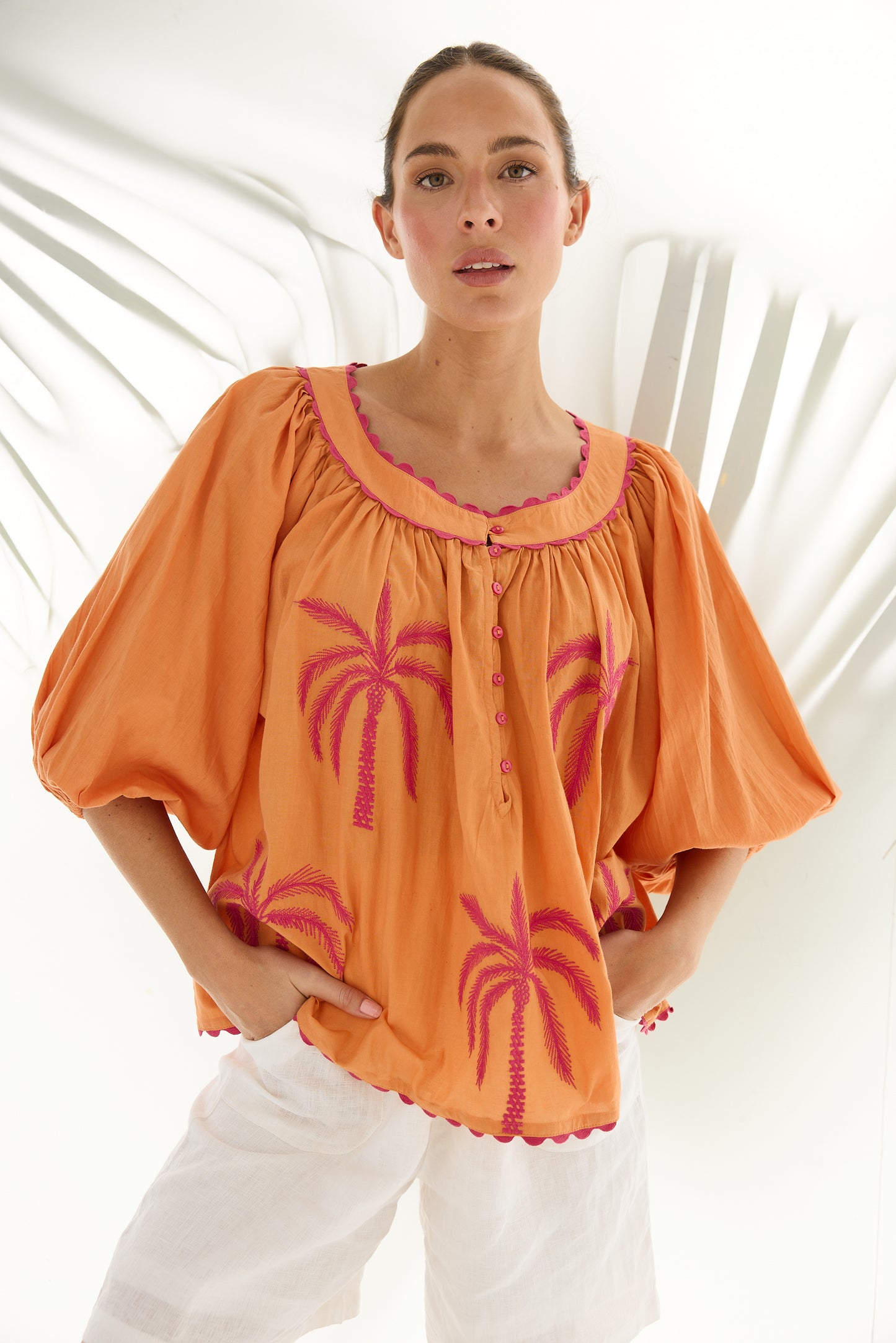Jumeirah Top // Orange Palm