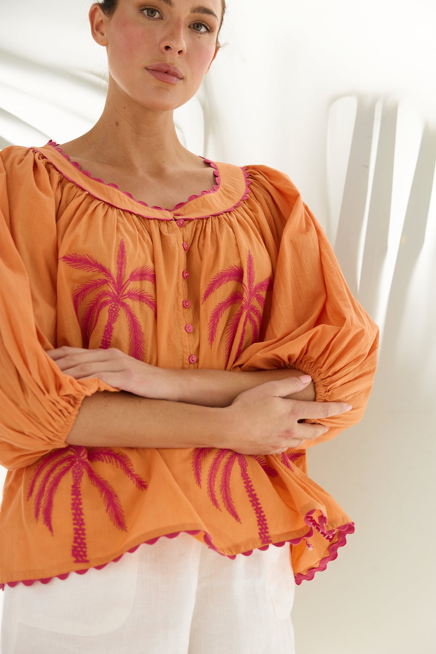 Jumeirah Top // Orange Palm