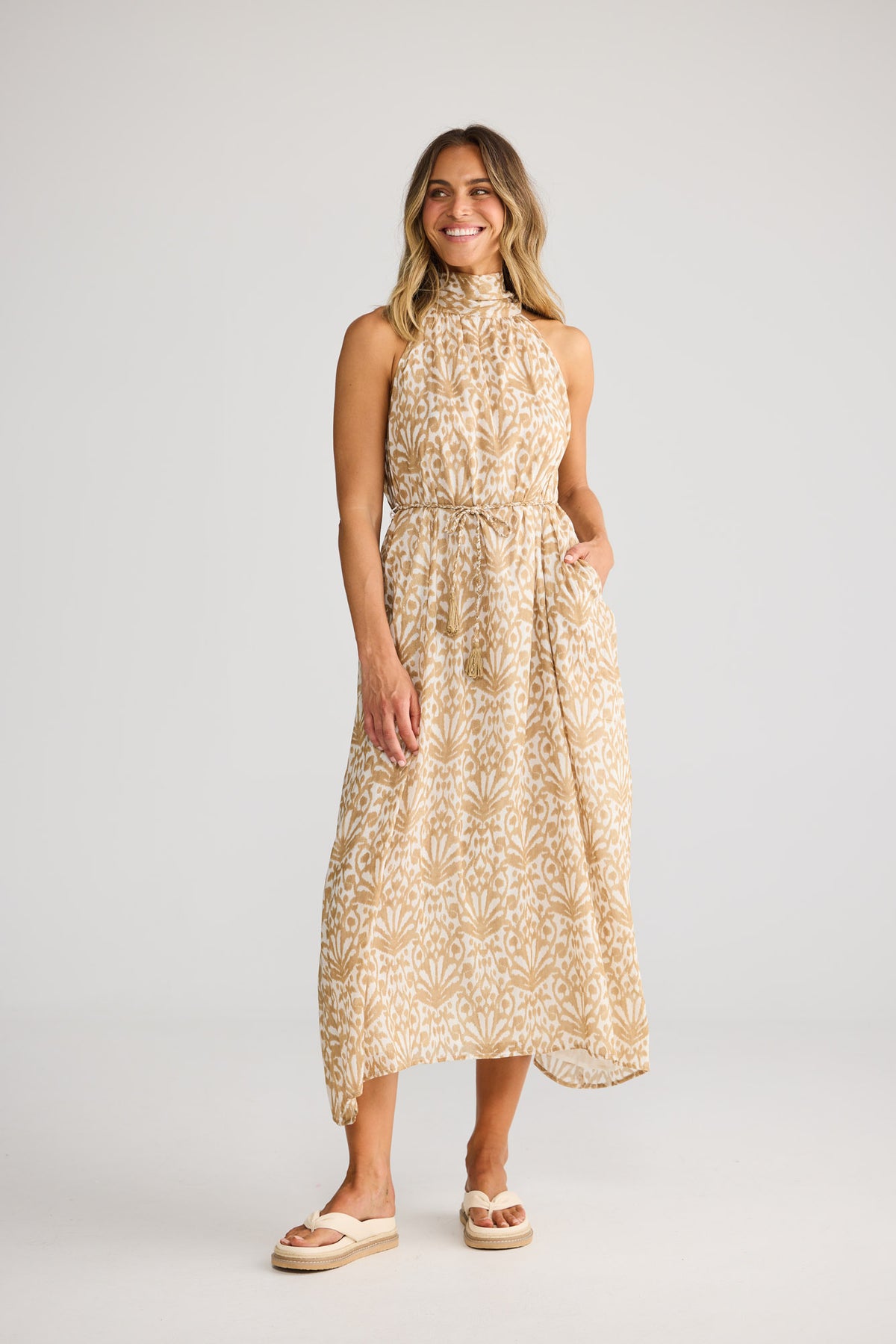 Mangrove Dress // Taupe Spring Fan