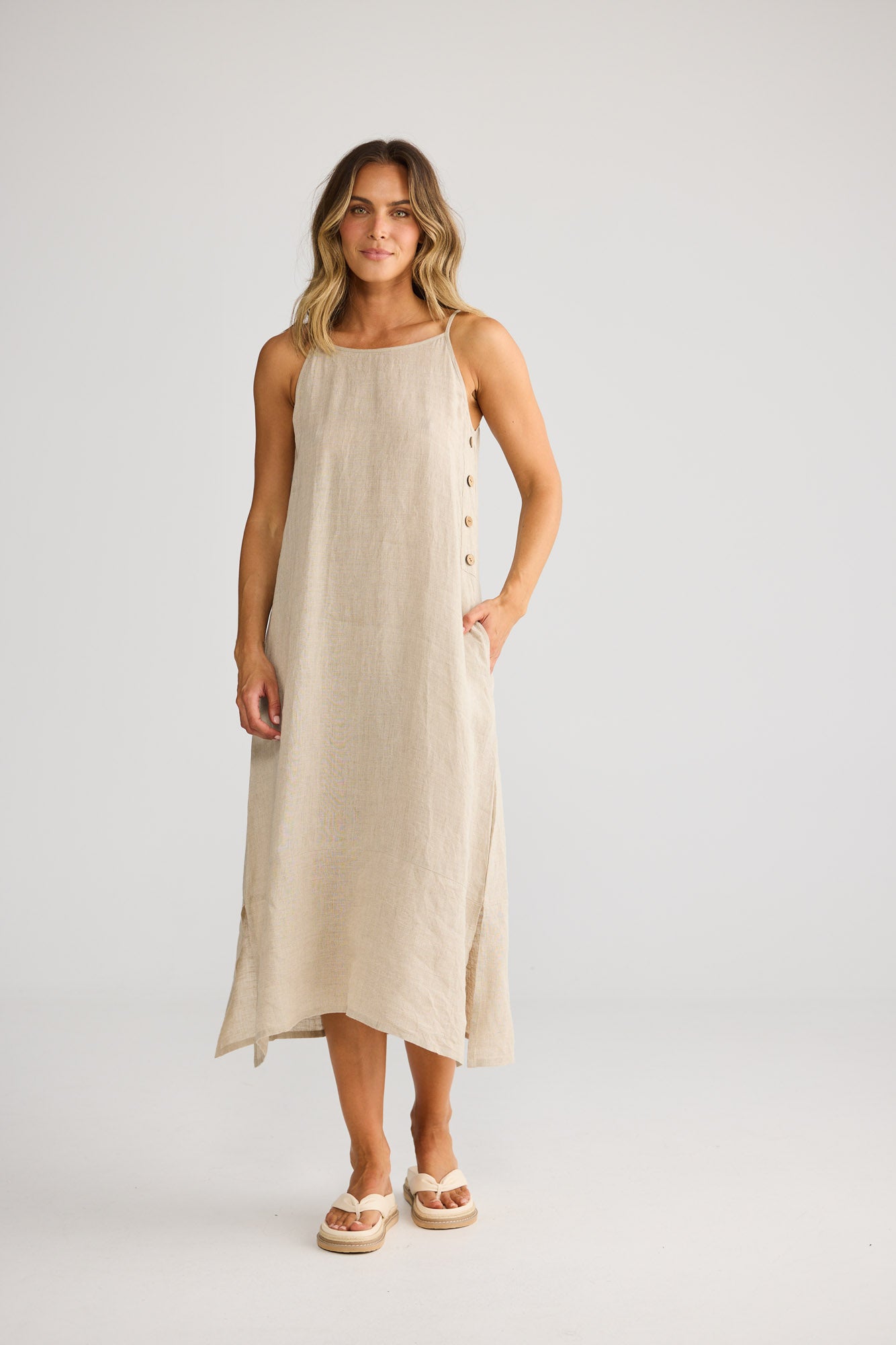 Cliffside Maxi Dress // Natural Linen