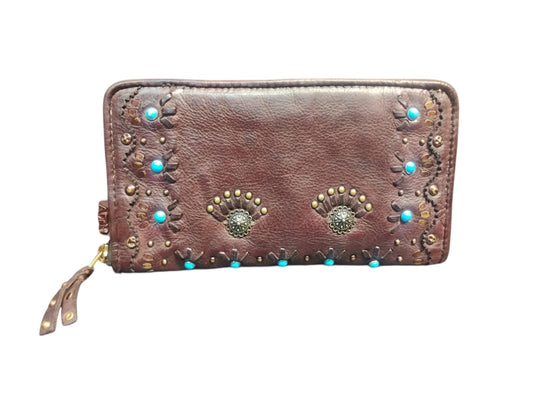 Jasri Zip Round Wallet Coco // Mocha