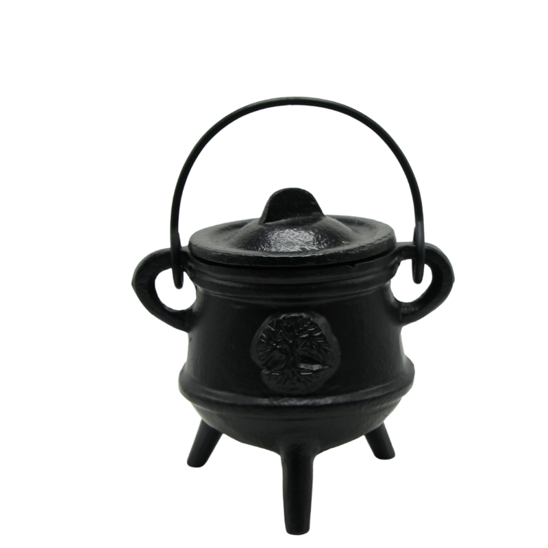 Cauldron //  Tree Of Life With Lid // Black