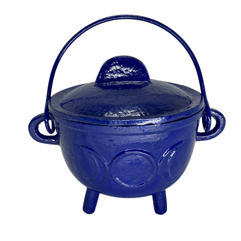 Cauldron // Triple Moon With Lid // Blue // Medium