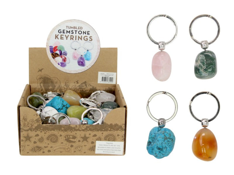 Key Ring // Tumbled Gemstone // 3-4cm