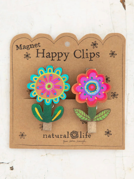 Magnet Happy Clips // Set of 2 // Flower