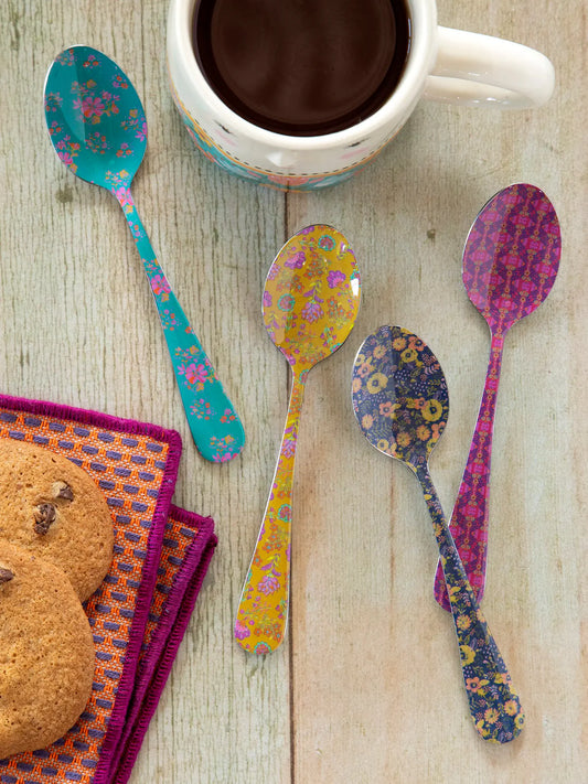 Ditsy Teaspoons // Set of 4 // Multicolored