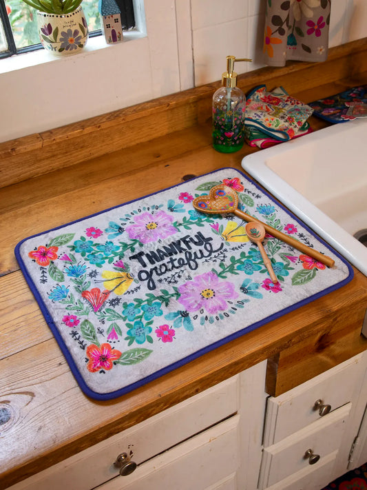 Reversible Dish Drying Mat // Thankful & Grateful