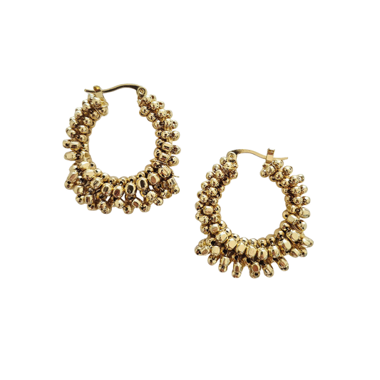 Earring // Beaded Gold