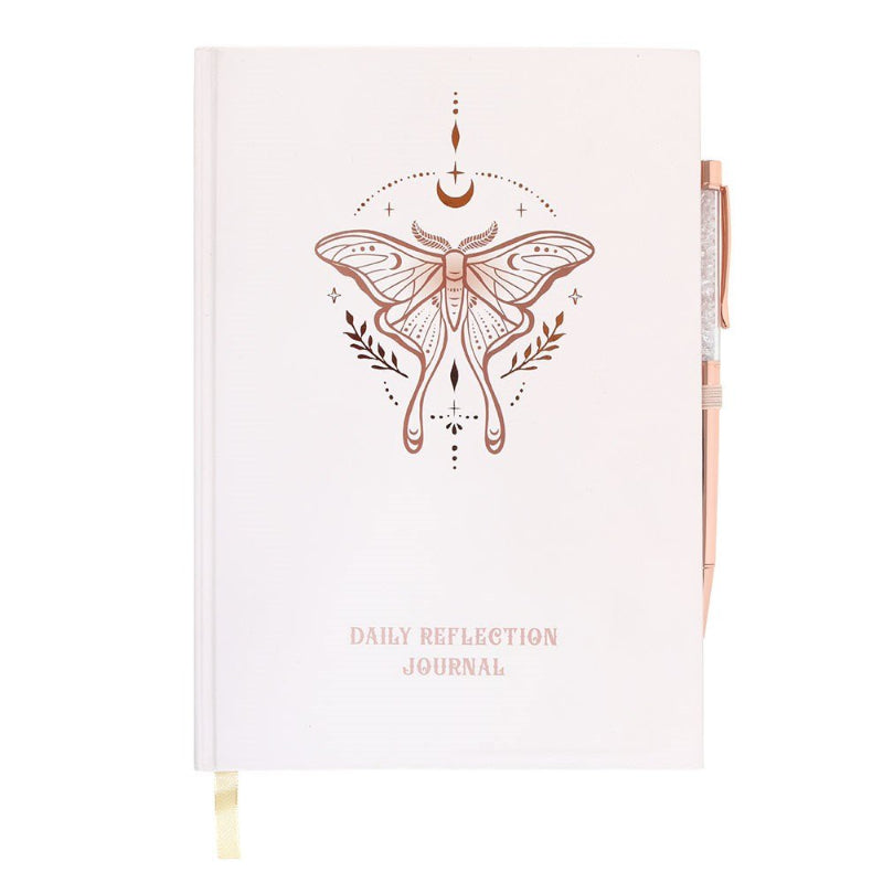 Journal // Luna Moth With Crystal Pen