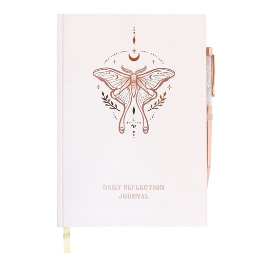 Journal // Luna Moth With Crystal Pen
