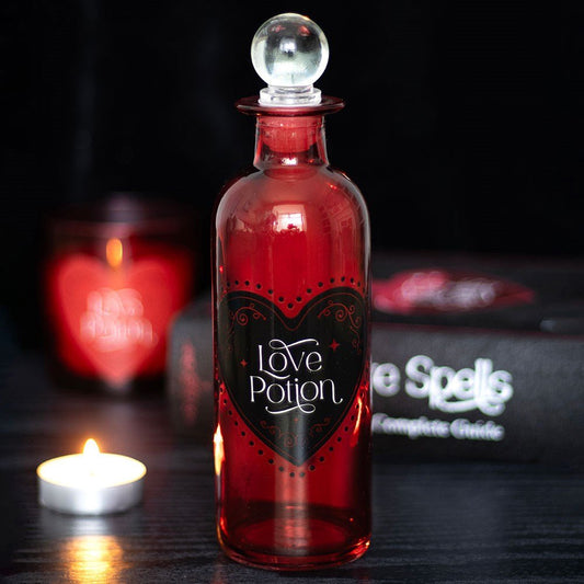 Glass Bottle // Red Decorative Love Potion