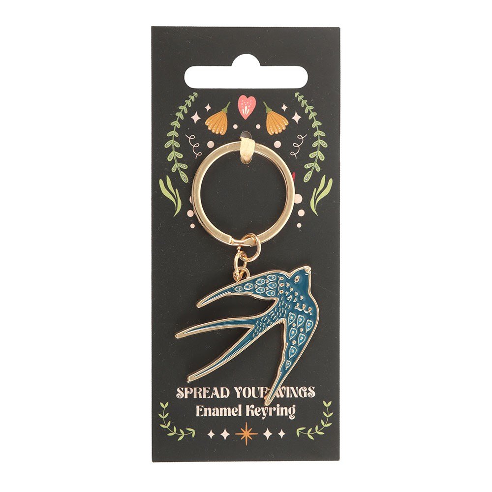 Keyring // Spread Your Wings Swallow // Blue