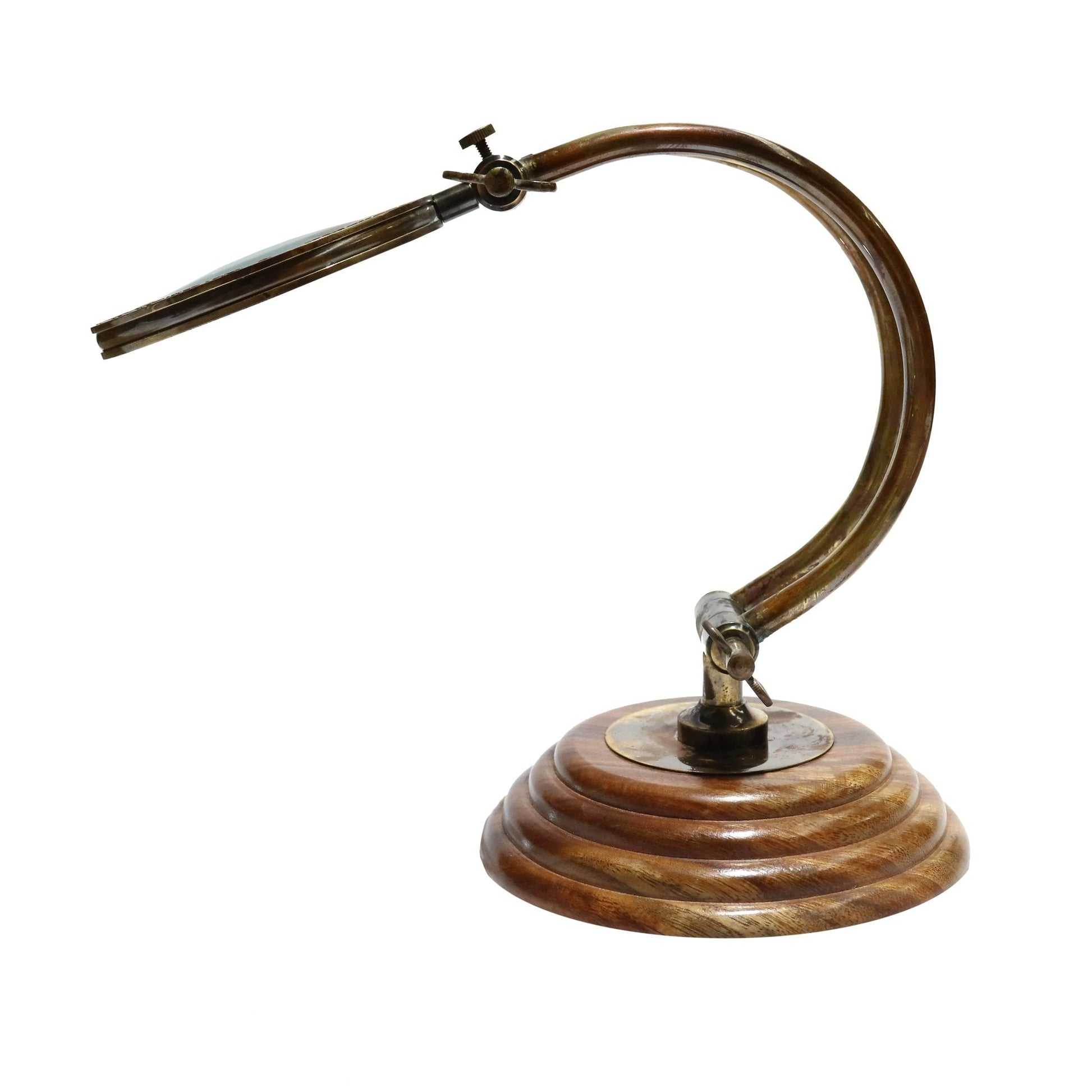 Curved Arm 100mm Desk Magnifying Glass - ( MN103 ) - Vintage World Australia