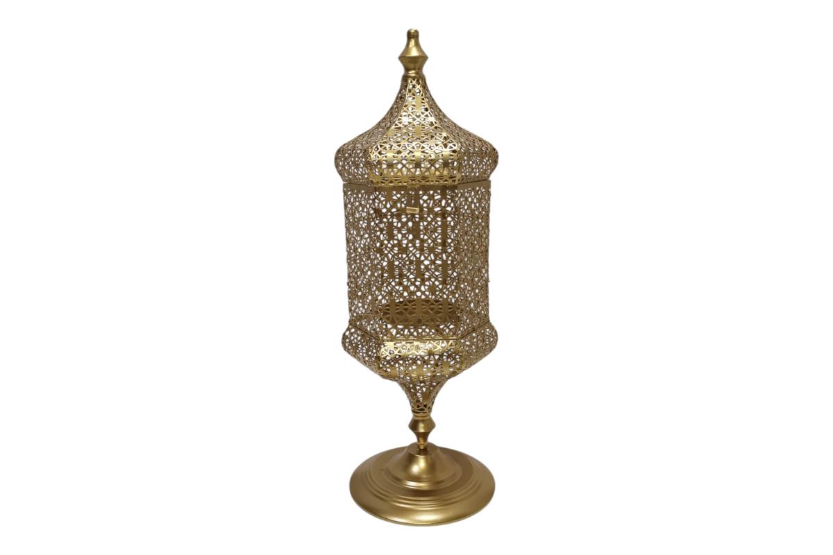 Candle Holder // Gold Moroccan Metal // 65cm