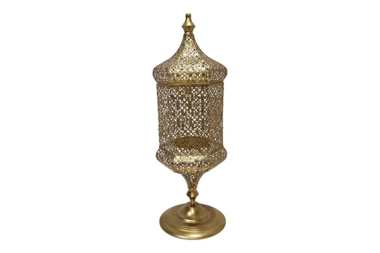 Candle Holder // Gold Moroccan Metal // 65cm
