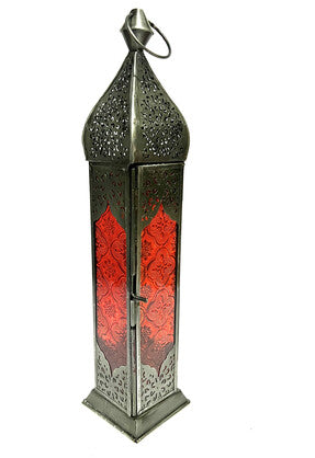 Lantern // Zinc Antique Red/Orange // 30x7 cm