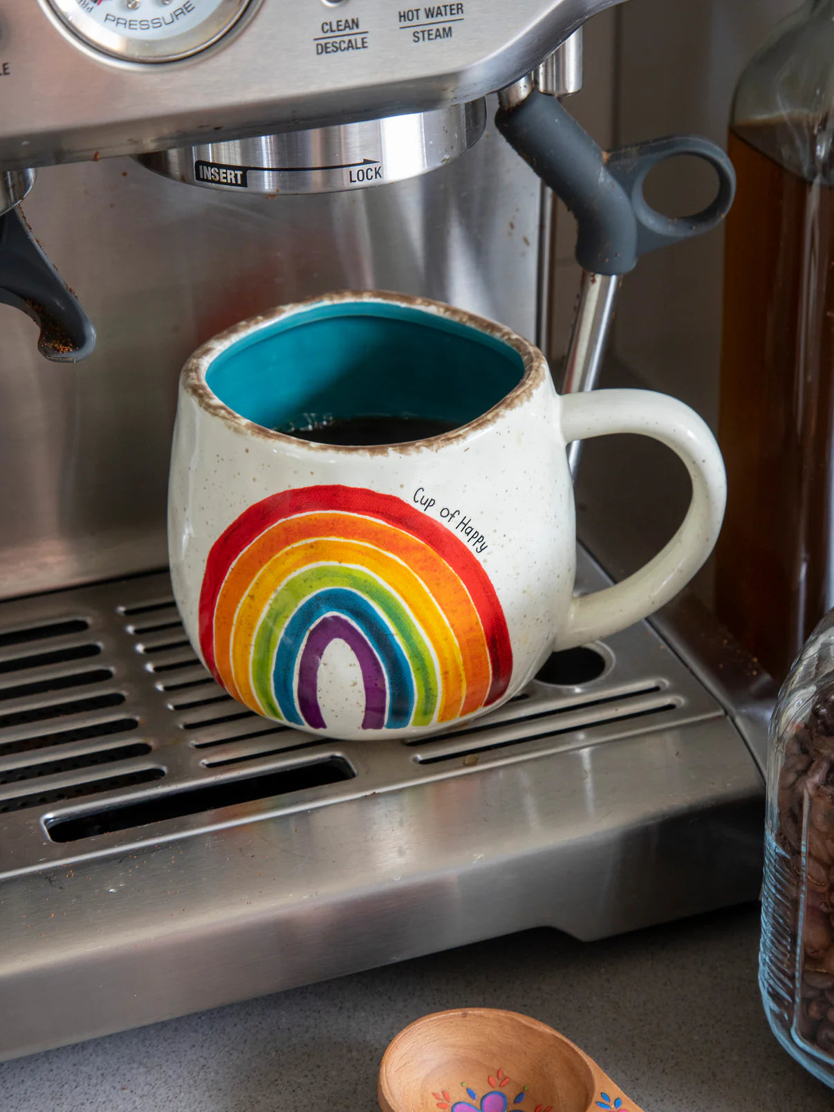 Artisan Rainbow Coffee Mug // Cup of Happy
