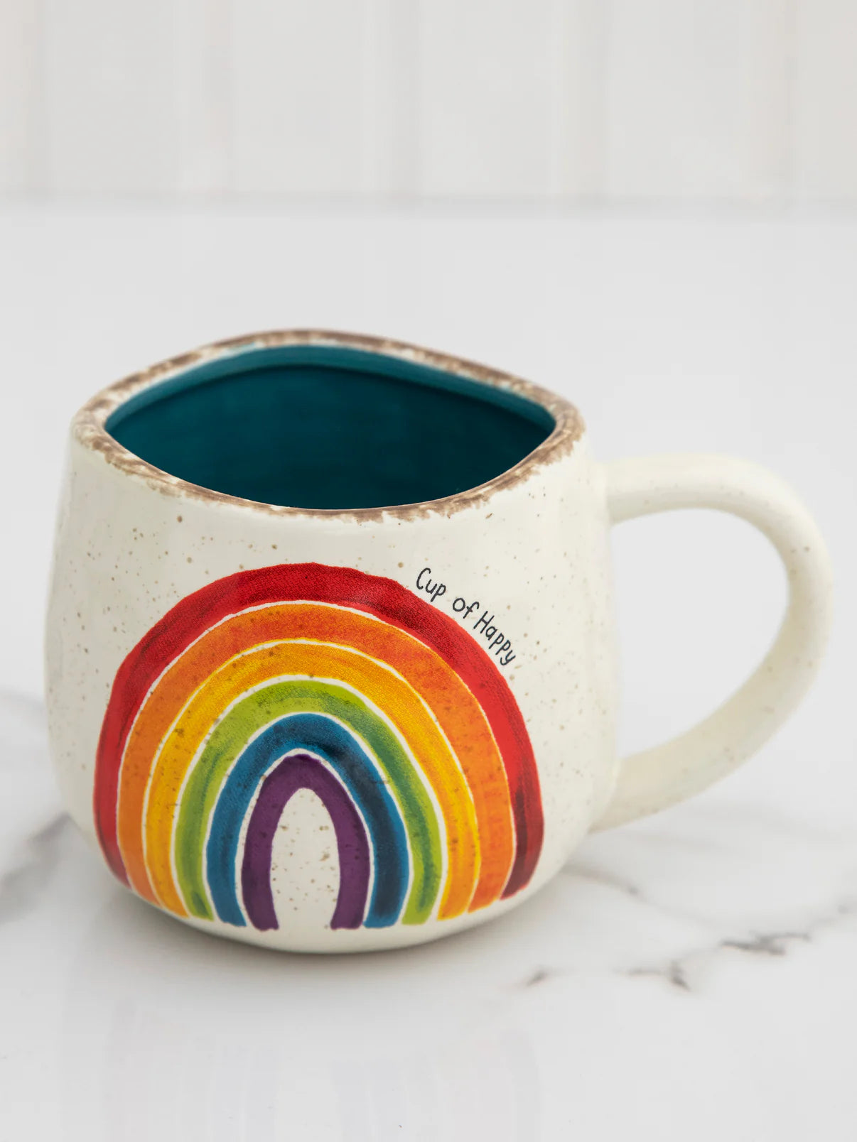 Artisan Rainbow Coffee Mug // Cup of Happy