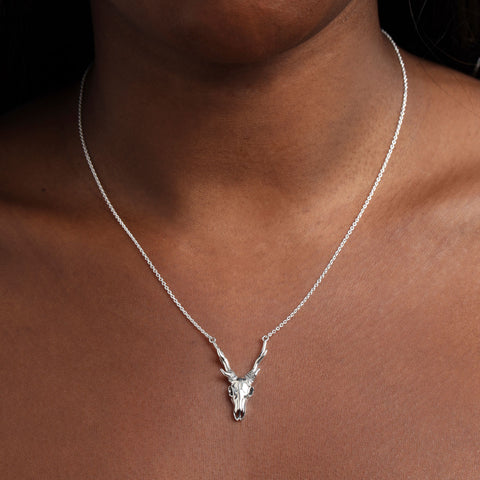 Necklace // Antler Skull
